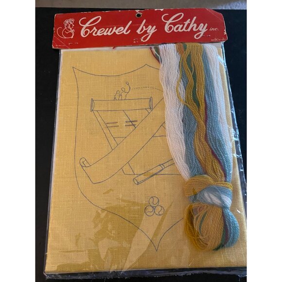 Vintage Crewel by Cathy Tennis Crest 133 EmbroideryTaint Braggin if you can do i - Picture 5 of 5